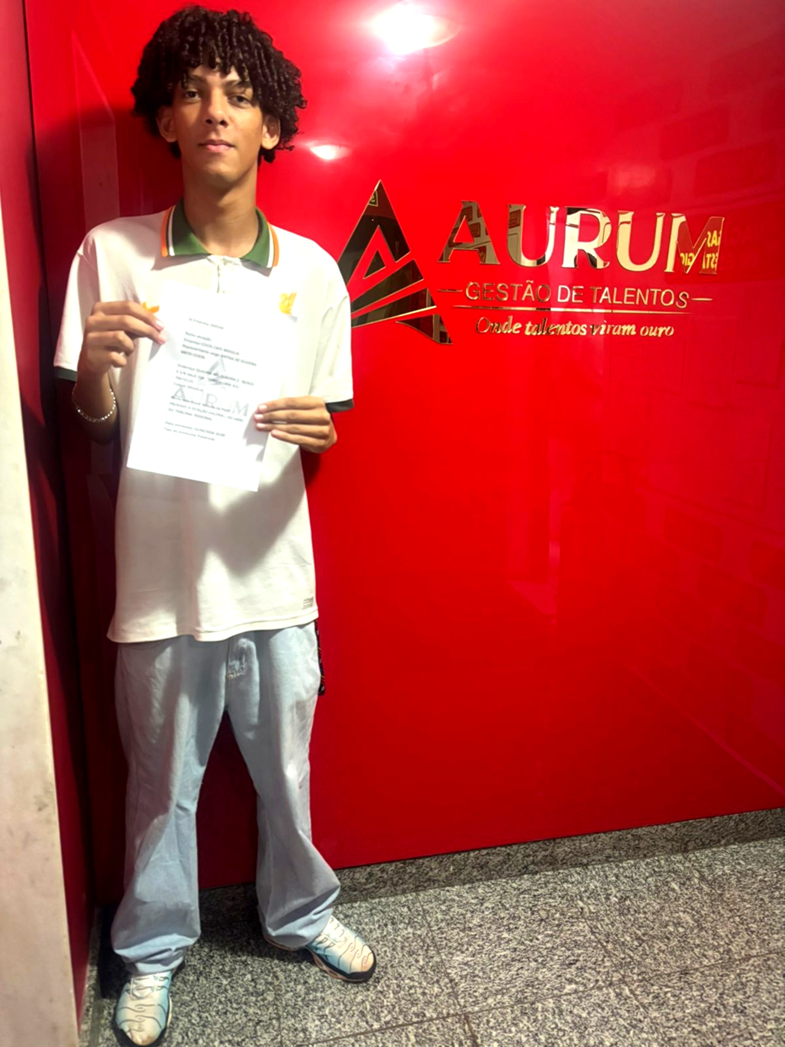 Jovem participante do programa